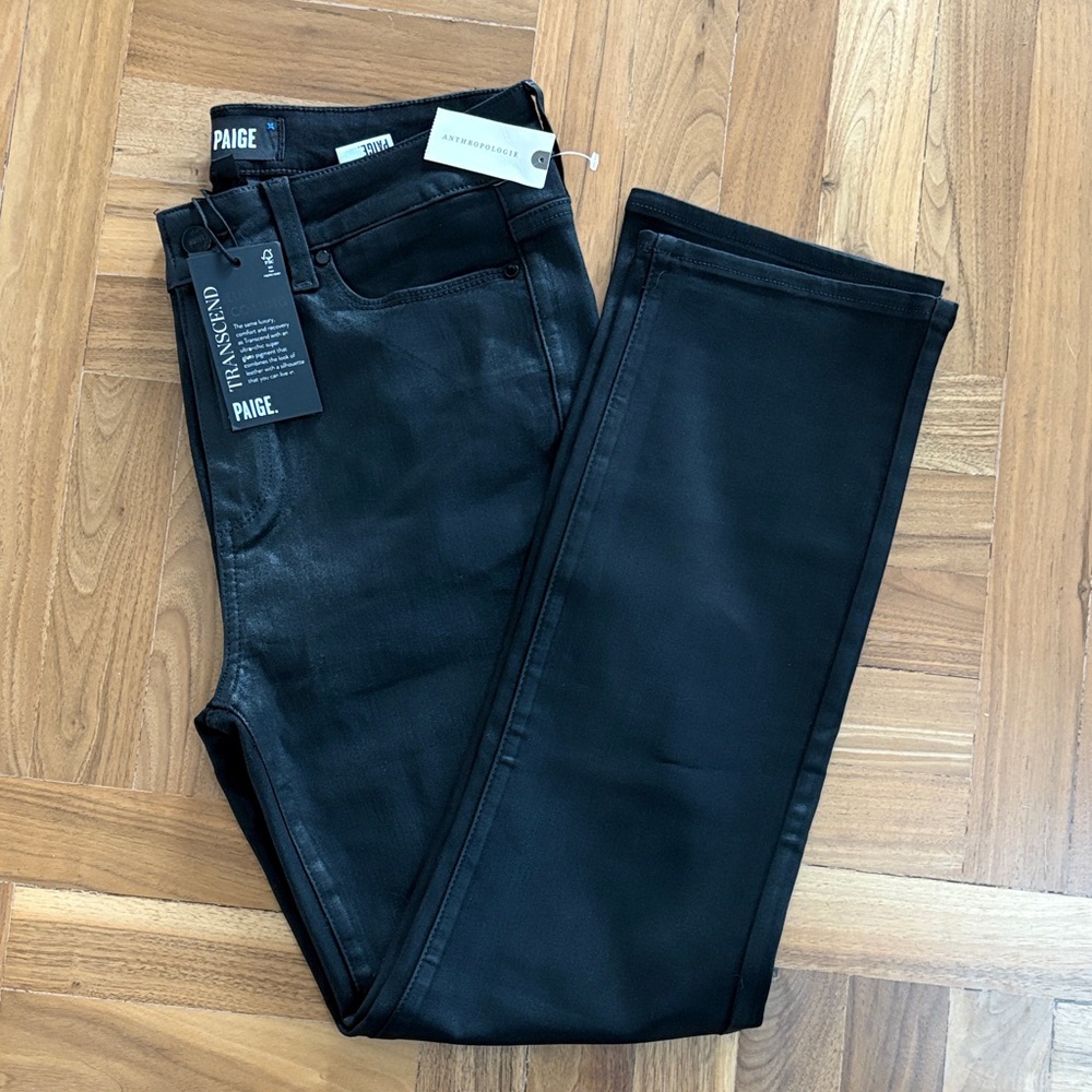 PAIGE Jet Black Denim Pants